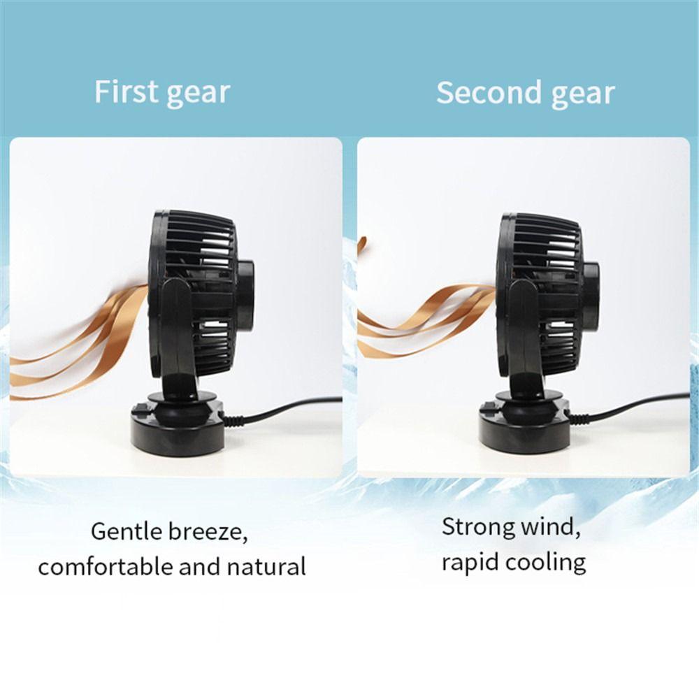 360 Degree Adjustable Car Cooling Fan Single/Dual Head Automotive Electric Fan Desktop Fan  Summer