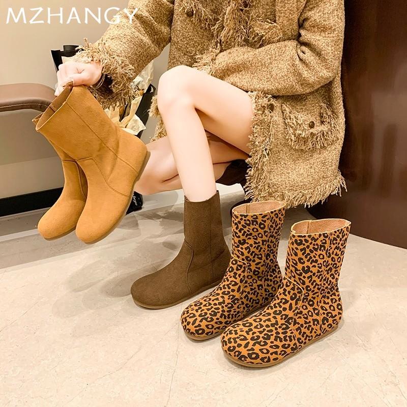 Модные туфли на плоской подошве женские замшевые зимние ботильоны платье модные удобные повседневные прогулочные туфли женские 2024 тренд новые зимние элегантные теплые ботинки женские