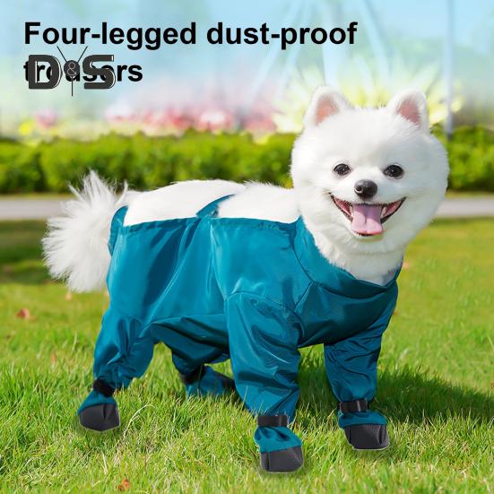 Водонепроницаемые сапоги для собак, сапоги с подвязками для домашних животных, защита для живота и лап для маленьких и средних щенков, штаны для защиты от дождя и снега, леггинсы для собак для прогулок на свежем воздухе
