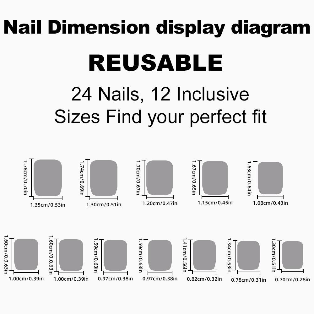 Носимые маникюрные накладные ногти с квадратной головкой, пресс для ногтей, водонепроницаемые кончики ногтей для девочек
