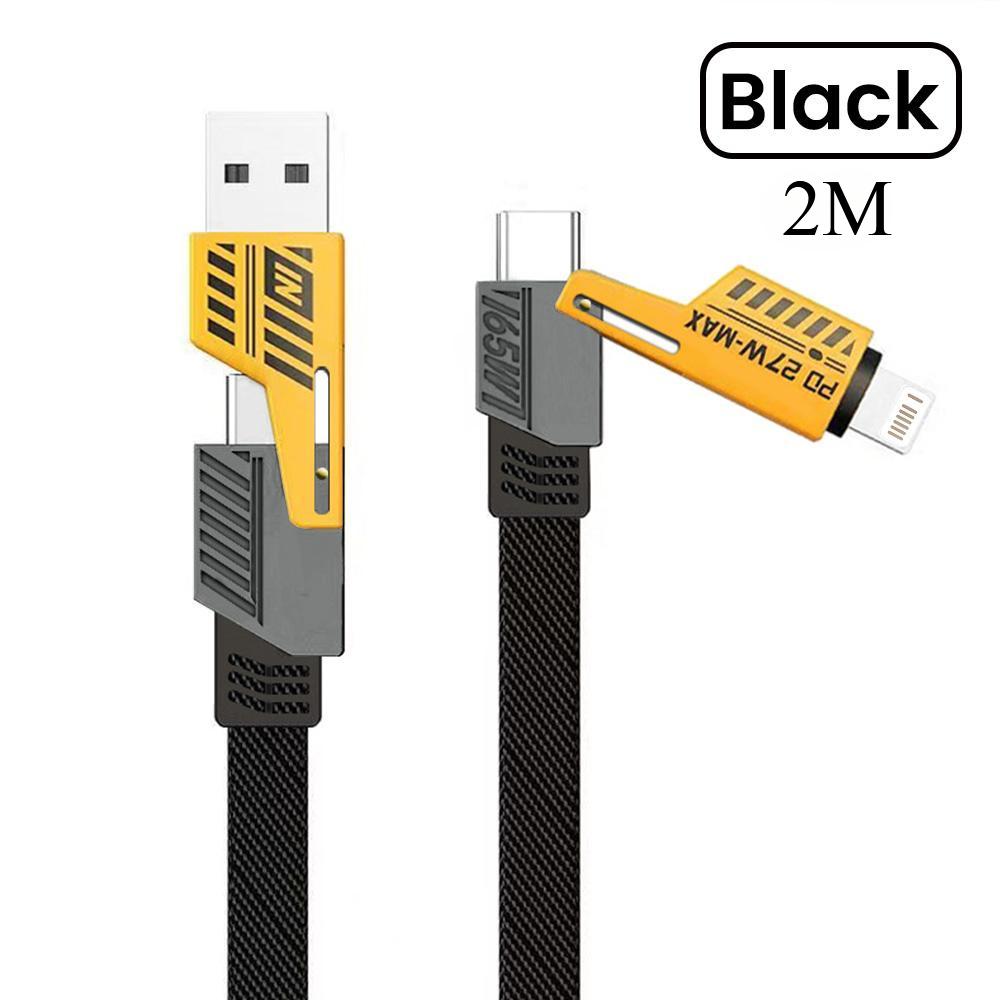 4 в 1 кабель для быстрой зарядки Mecha PD 27 Вт для iPhone 15 Samsung Xiaomi 65 Вт USB Type C Multi Port Quick Charge Wire Line