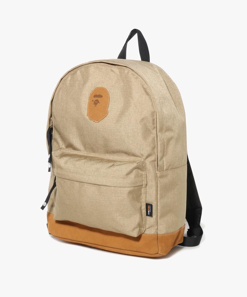 Bape Рюкзак Cordura Daypack с нашивкой "Голова обезьяны" (M) бежевый