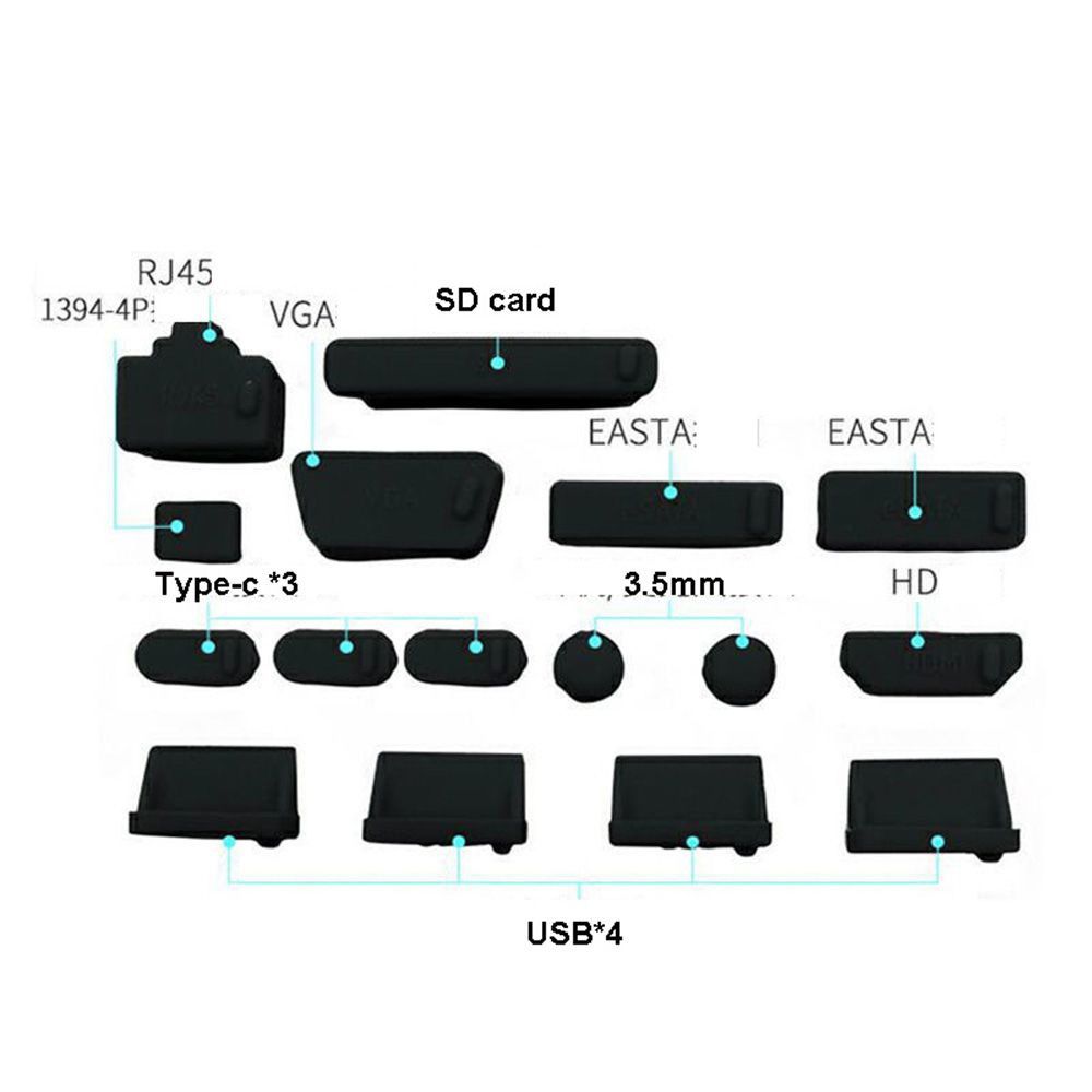 Silicone HD Computer Accessories USB Type-C Port Dustproof Cover Stopper Laptop Anti Dust Plug