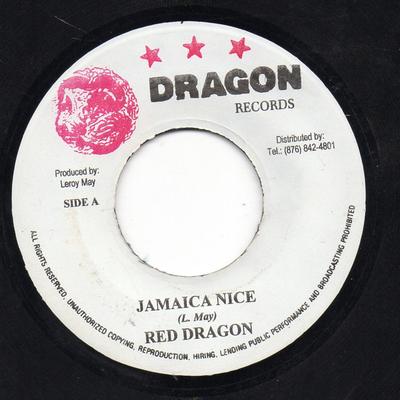 7-дюймовая пластинка RED DRAGON, SLY & ROBBIE - Jamaica Nice НИКАКОЙ Dragon Records Ямайка Регги, Ска и Даб Б/У