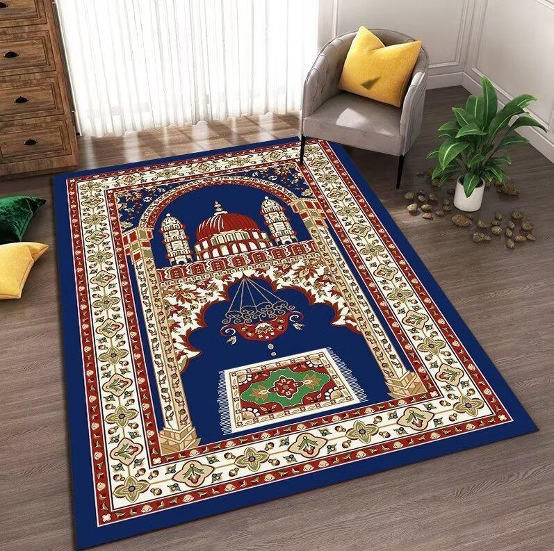 Ethnic Style Printed Crystal Velvet Carpet, AntiRubbing, NonSlip, WearResistant And Easy To Take Care Of, Full Of Living Room Carpet