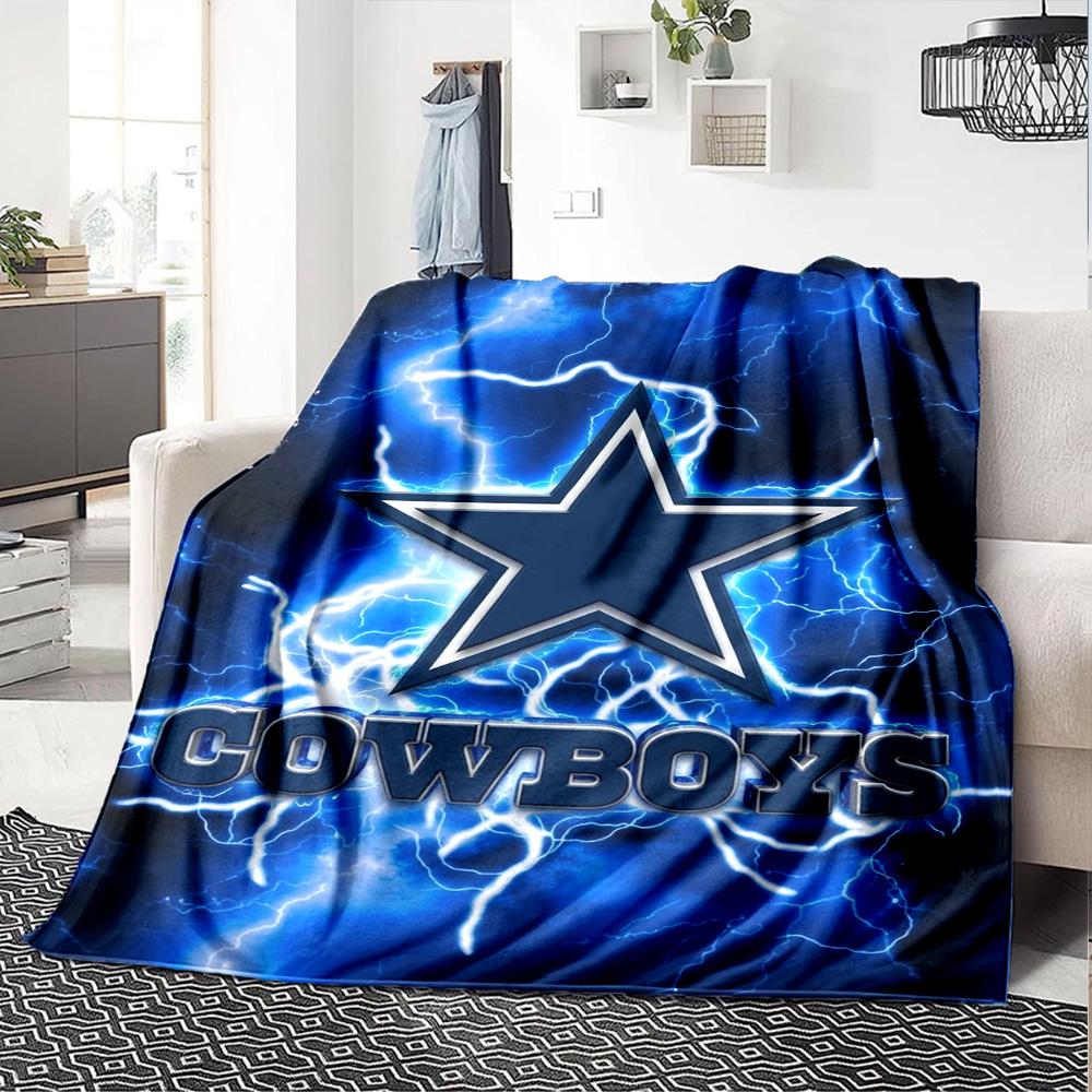 Dallas Cowboys Print Flannel Blanket High Quality Warm Comfortable Cover for All Seasons Perfect for Gifts Home Decor