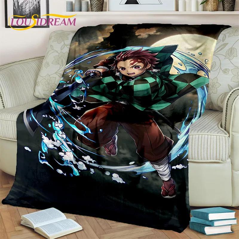 Kamado Nezuko Demon S-Slayer Japan Anime Soft Flannel Blanket для кроватей, спален, диванов, пикников, пледов для детей, отдыха на свежем воздухе