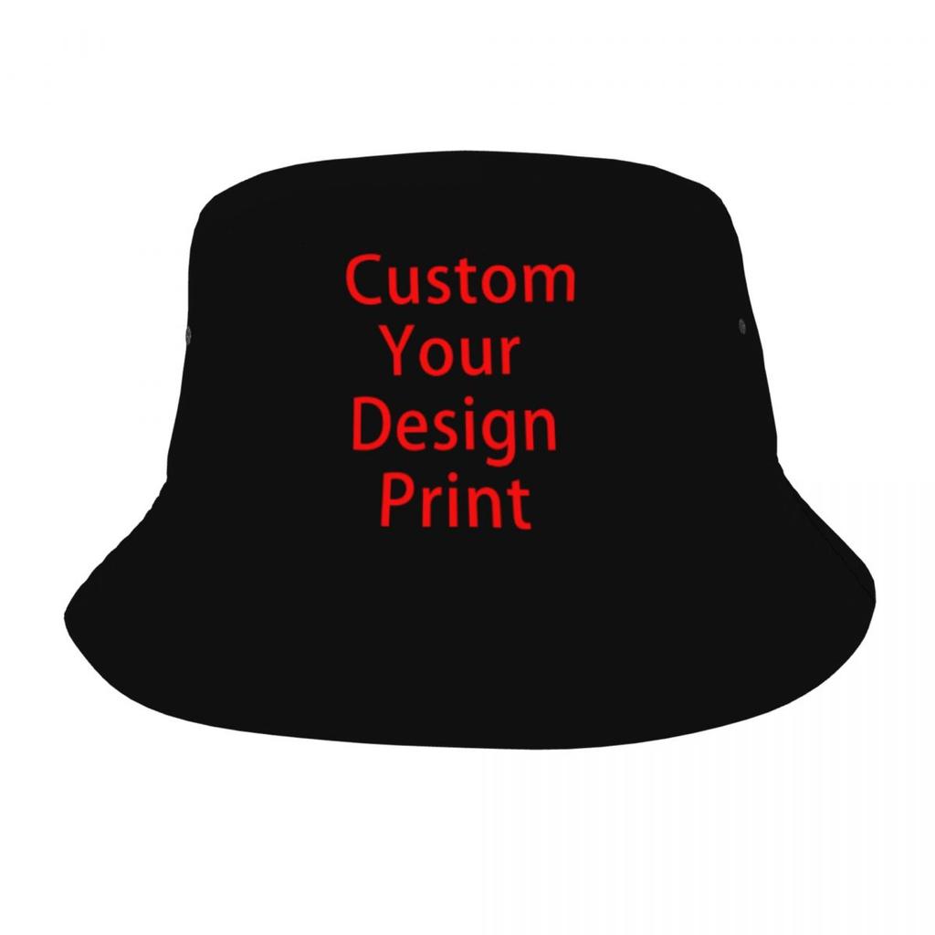 Custom Your Design Print Unisex Bucket Hat Customized Summer Travel Beach Customized Logo Printed Hats