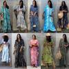 European & American Cotton Printed Robe-Style Beach Cover-Up – 32 Colors Available
