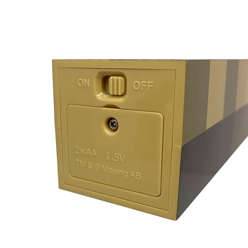 Выглядит так, как есть в игре Minecraft. Светящийся факел 34 см. Светильник для ролевых игр, детская игрушка. Официальные товары. Прибл.