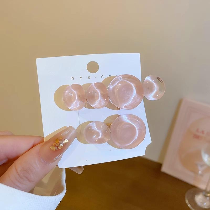 2 шт./лот, прозрачные заколки из кожи аллигатора, заколки для волос с пузырьками, красивые головные уборы, корейские аксессуары для волос для мамы и дочки, белые