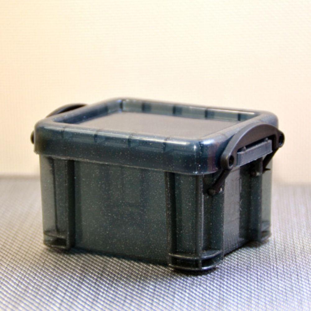 Multi-functional Mini Buckle Storage Box Transparent Desktop Organizer Box Stationery