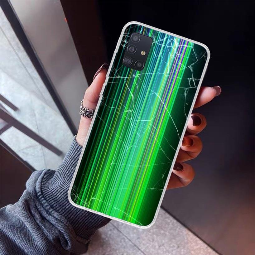 Broken Phone Screen Phone Case For Samsung Galaxy A52 A51 A50S A32 A22 A12 A02S A72 A71 A31 A70 A30S Note 20 Ultra 10 Plus S10 G