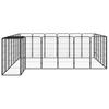 Vidaxl Kojec Dla Psa, 26 Paneli, Czarny, 50X100 Cm, Stal