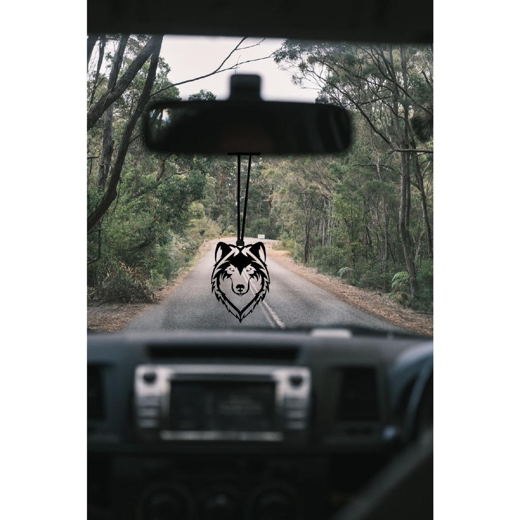 Украшение зеркала заднего вида автомобиля Волчье лицо из металла