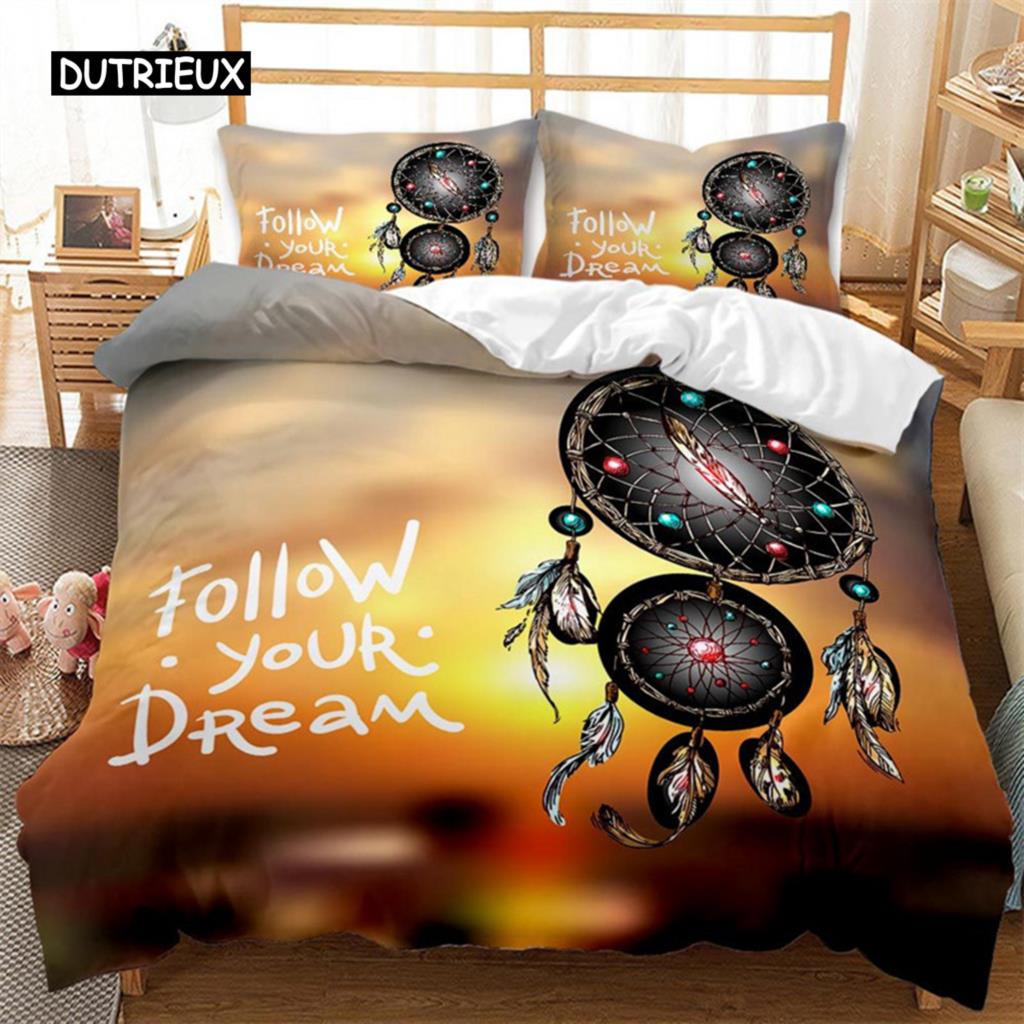 Пододеяльник «Ловец снов» с цветочным принтом в стиле «Богемия» Комплект постельного белья Twin King Double для детей, девочек и подростков, пододеяльник из микрофибры Moon