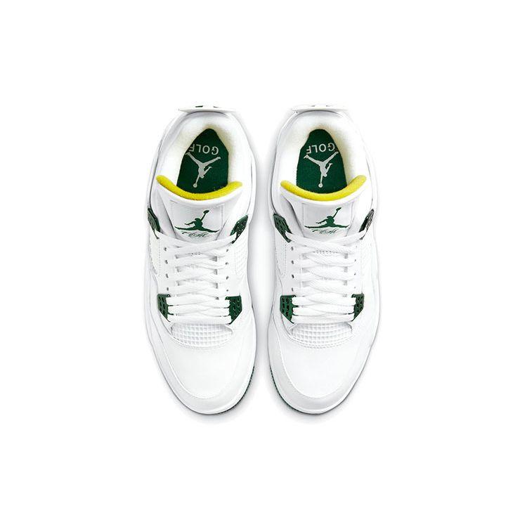 Мужские кроссовки Air Jordan 4 Golf Masters Tournament белый металлик-зеленый Tour-желтый CZ2439-100