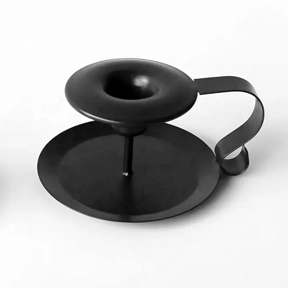 European Style Handheld Metal Candlestick Anti-slip Tabletop Candles Stand Aromatherapy