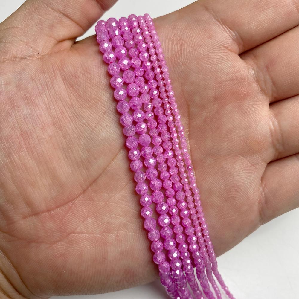 New 2 3 4 MM Faceted Colorful Natural Gem Stone Zircon Beads Loose Small Seed Crustal Quartz Stone Spacer Beads Jewelry Making