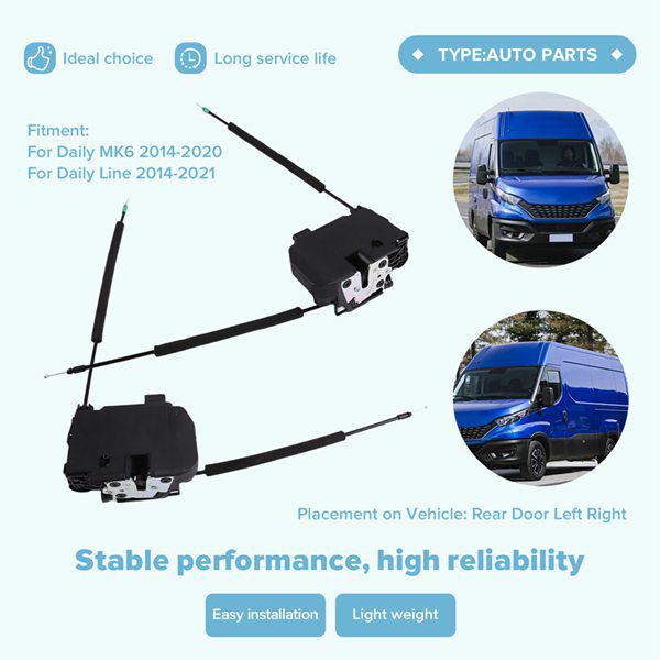 Iveco Rear Door Lock Actuator, Pair for 2014-2020 Models (5801556815, 5801556816)