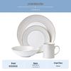 Wedgwood Gold Geometric European 4-Piece Dinnerware Set