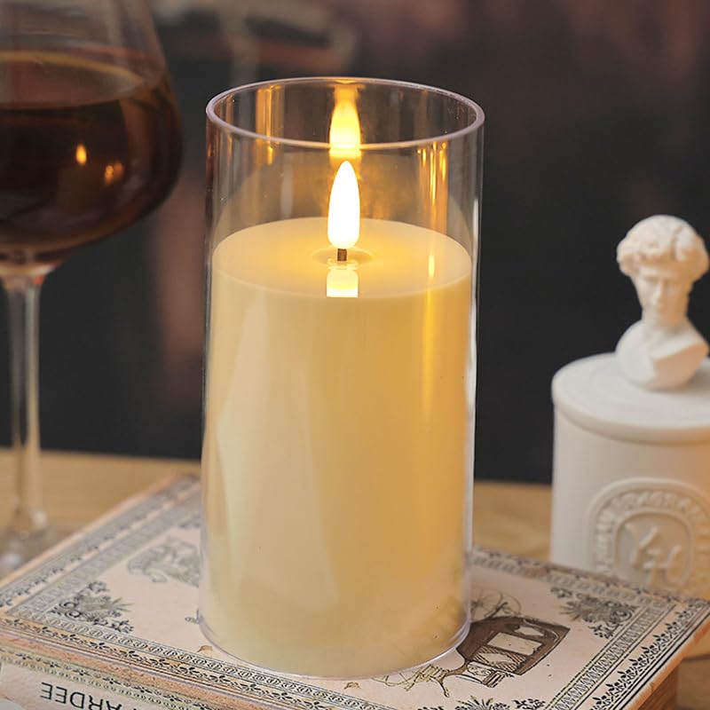 LED Candle Lights, Long, Flashing, Christmas Decoration, Soothing Light, Warm Color, Unscented, Flameless, Night Light, Inspires Sleep, Stylish,