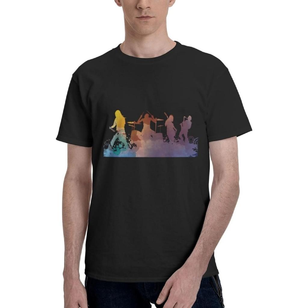 Maytue Men'sT-Shirt for Rock Band Cotton Crew Neck Short Sleeve Sport Tees Casual Streetwear Unisex Tops