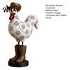 Sturdy Decorative Pieces for Living Room Vintage Country Rooster Resin Figurine, Farmhouse Style Chicken Statue, Rustic Gift Ideas Home Lovers