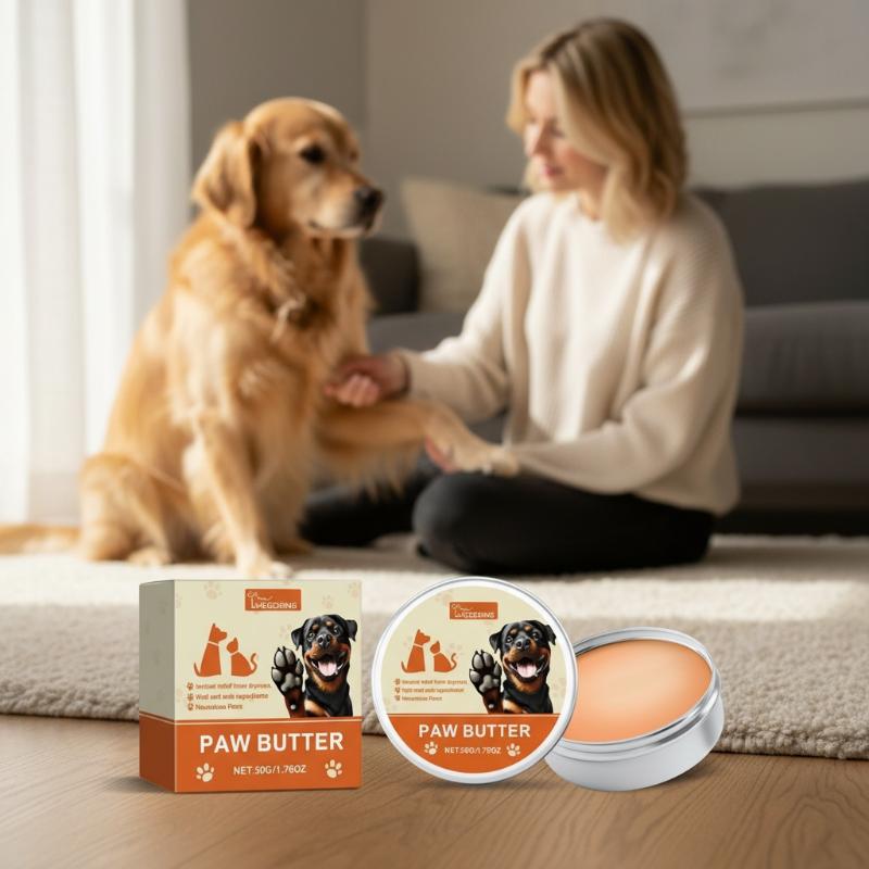 Pet Paw Balm Nourishing and Soothing Foot Pad Care for Dry Cracked Paw Pads Gentle Pet Supplies