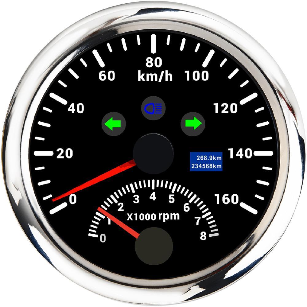 85mm GPS Speedometer With Tachometer 200KM/H 120KM/H Universal Car Truck Boat Speed Meter 85MM Holder Sensor For Car Boat 9-32V