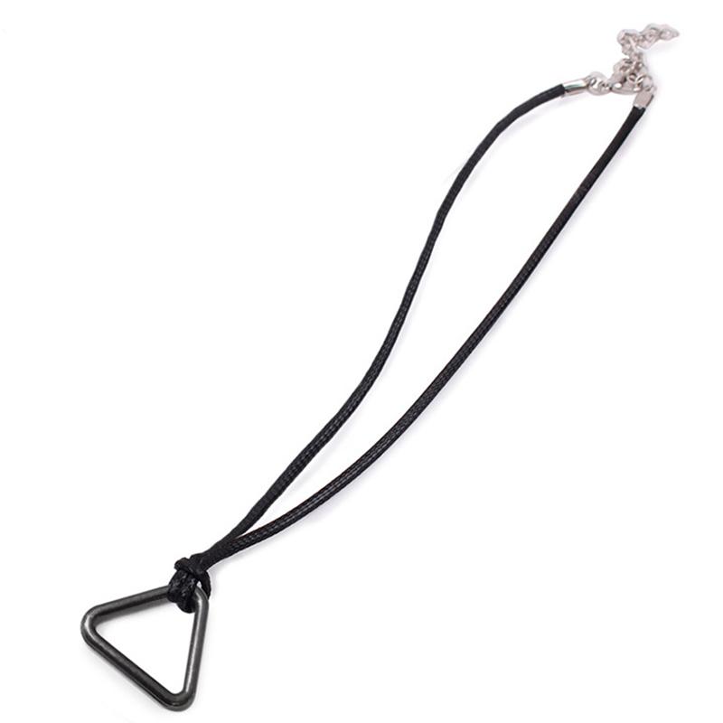 Anime Chainsaw Man Volkner Pochita Necklace Cosplay Leather Chain Triangular Pull Ring Pendant Choker Jewelry Accessories Gift