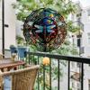 Dragonfly Wind Spinner, 2D Stainless Steel, Metal Wind Catcher, Kinetic Garden Sculpture, Classic Style, Indoor/Outdoor Decor, Yard Art