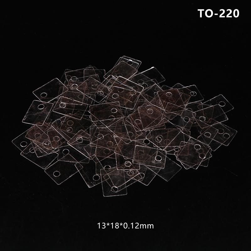 Latest 100PCS TO-220 Mica Insulation Pad Heat Insulation To-220 Insulation Pads Silicone Mica Sheet Insulation