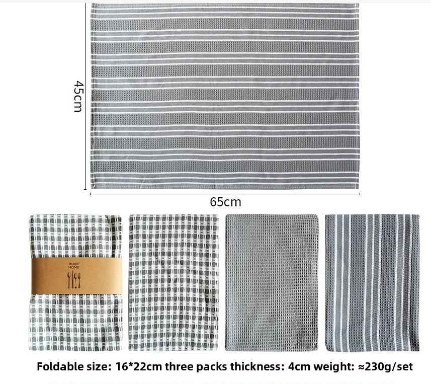 Набор для дома и кухни Кухонное полотенце Скандинавский стиль Хлопковая ткань Салфетка 100% хлопок Кухонное полотенце