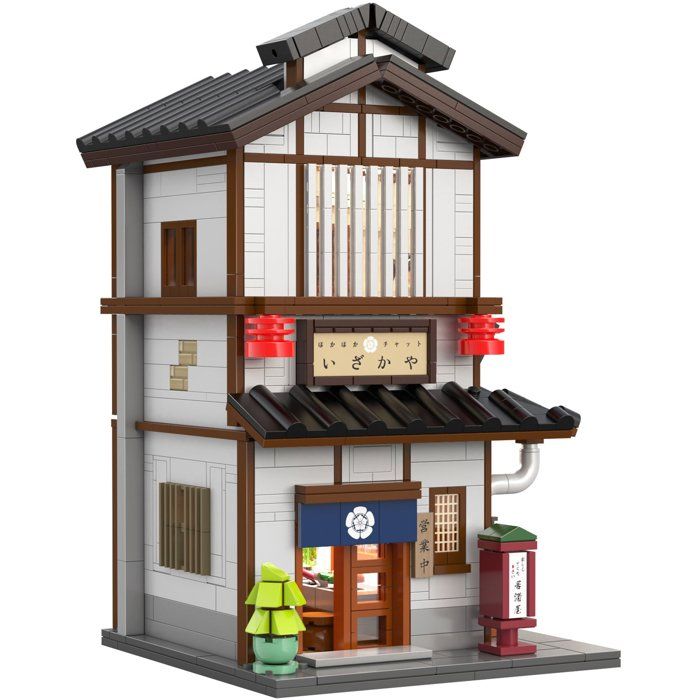 CADA Bâtiments - Jeu de construction - Bistrot Izakaya a Yakitori Japonais - 1195 pieces - Des 14 ans - LED inclus
