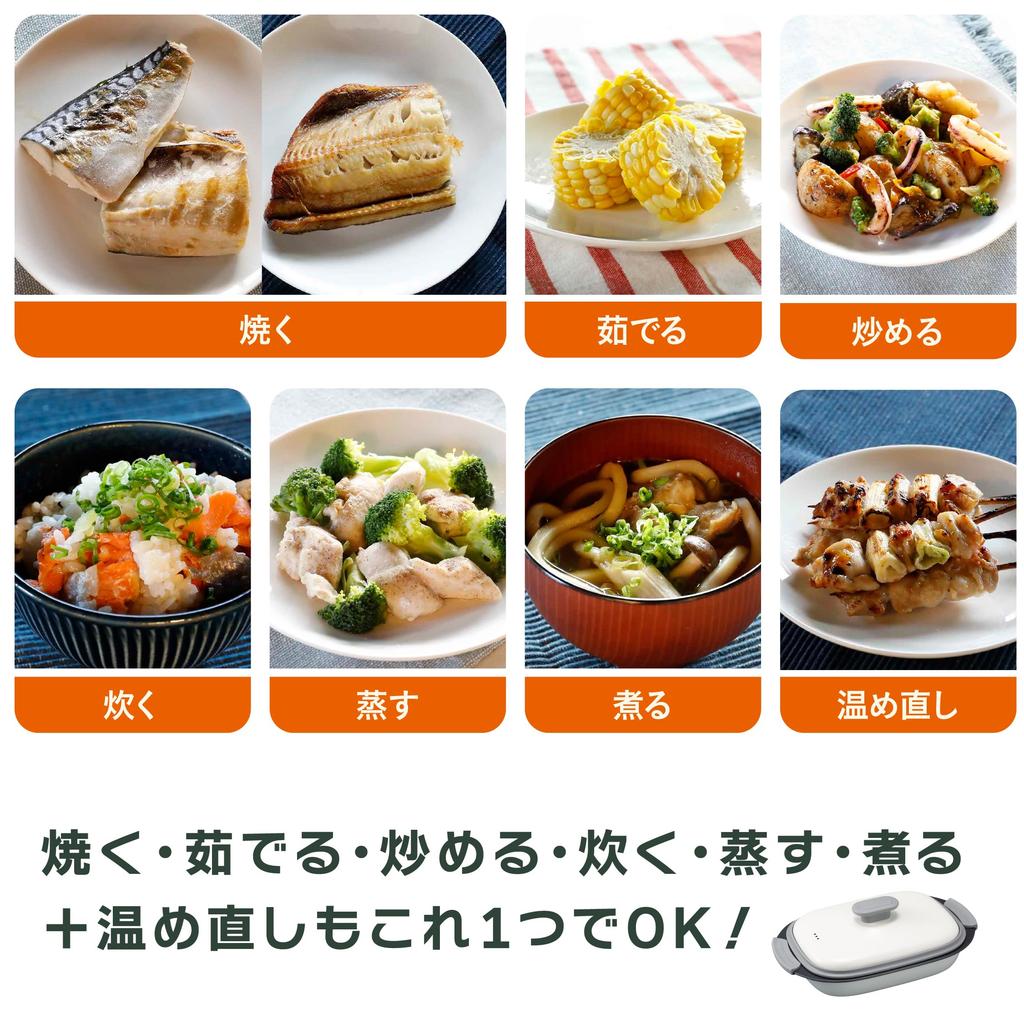 CB Japan Microwave Cooking Utensils for Grilling Fish In the Microwave and Cook In Dishwasher Safe with Recipe Range Grill Rectangle Copan [Fry, Boil,