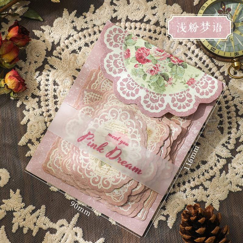 30 шт. Набор винтажной кружевной бумаги для творчества, DIY, дневника, альбома, скрапбукинга, фоновая бумага
