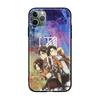 Мягкий черный чехол W-30 Anime Attack on Titan для iPhone 11 12 13 14 15 6 7 8 X XS Pro Max XR Samsung S21 S22 S23 S24 FE Ultra S8 Plus