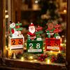 Countdown Christmas Winter Wooden Ornament Reindeer Santa Claus Sculpture  Home Decor