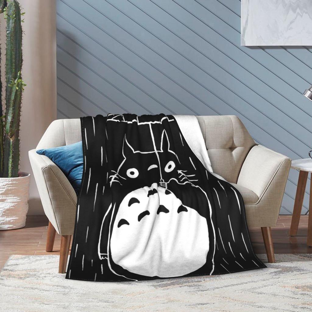 Super Soft Susuwataris Anime Movie TTotoroes Throw Blanket Premium Fleece Flannel Bed Blanket Cozy Plush Blankets All Season