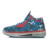 Li Ning WOW 2 Амортизирующие Скользкие Средние Баскетбольные Кроссовки Мужские Синий Камуфляж ABAH017-12