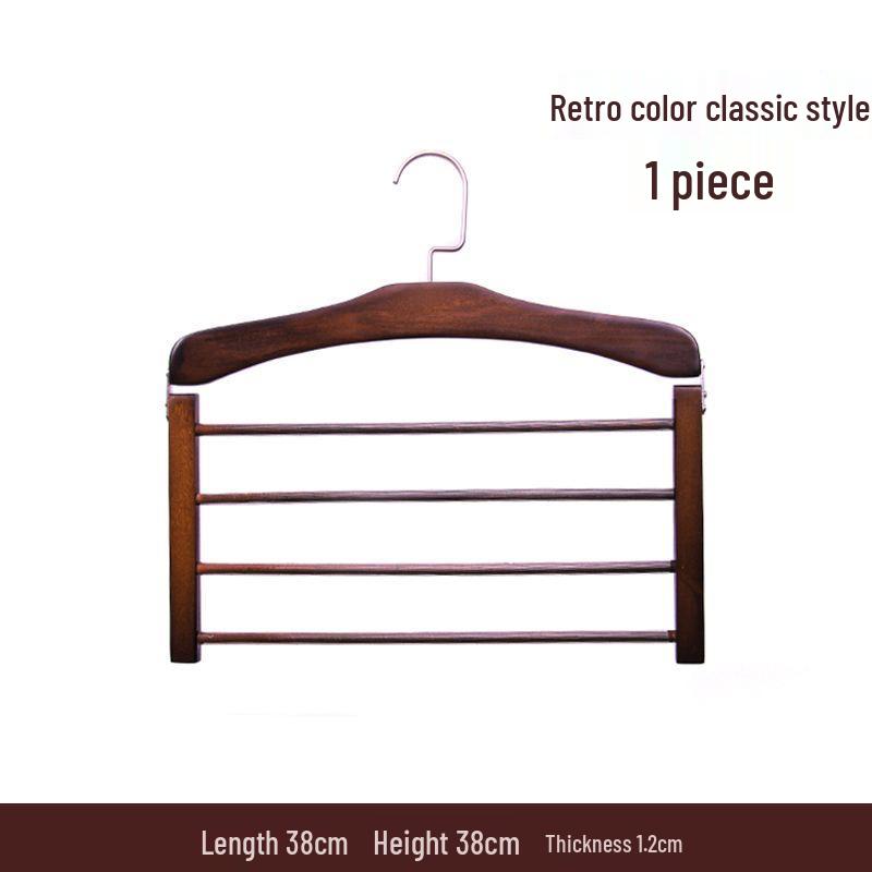 Multifunctional Solid Wood Pants and Scarf Hanger - Wardrobe Storage Solution