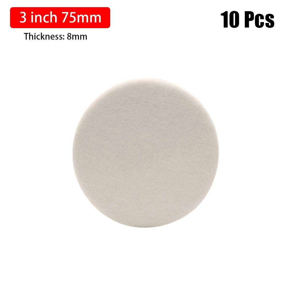 1/10Pcs 75mm 100mm 125mm 150mm 180mm Wool Felt Discs 2/3/4/5/6/7inch Abrasive Wheel Polishing Pads