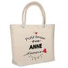 Sac De Plage - PLANETEE - Isotherme Bazar D'une Anne D'amour - Coton - Beige - Grande Contenance