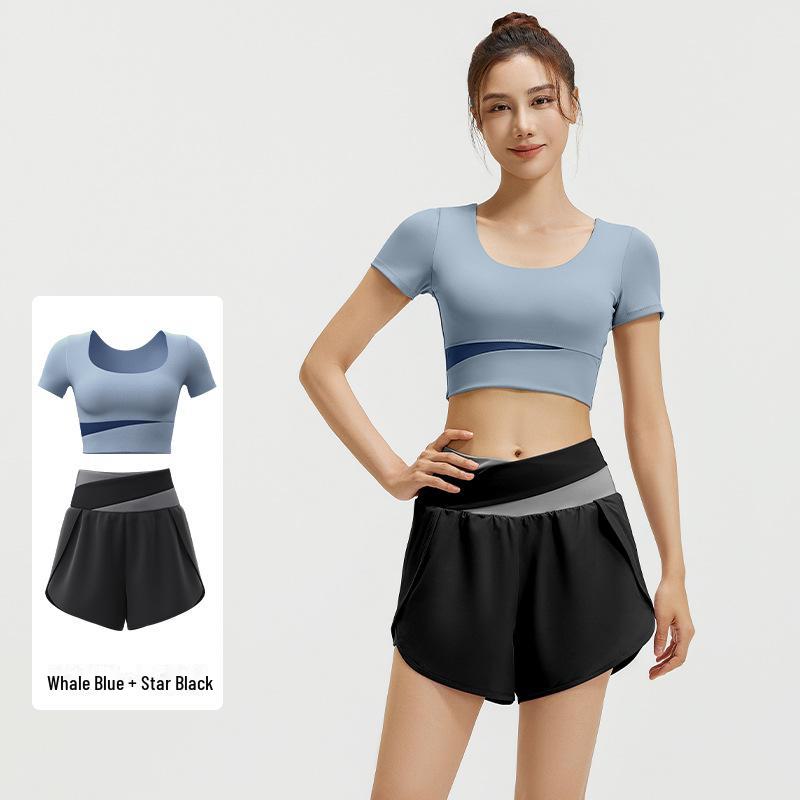 Juyitang Летний цветной облегающий спортивный костюм для йоги - дышащая телесная одежда для фитнеса и активного отдыха