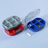 Portable Travel Pill Case 6 Grids Tablet Storage Container Moisture-proof Pill Organizer Clear View Large Capacity Small Pill Box