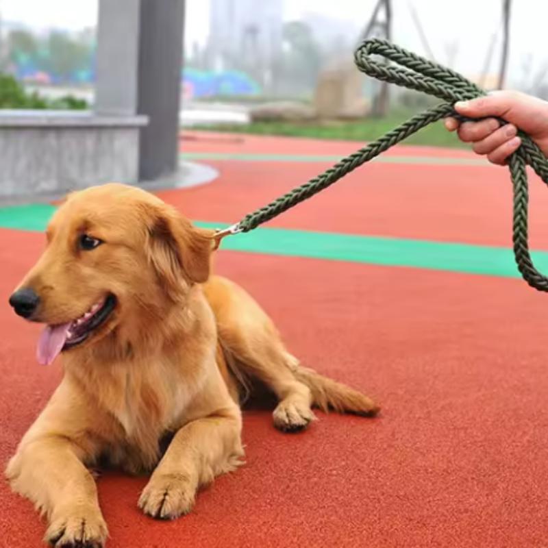 Поводок для большой собаки, нейлоновый плетеный тяговый канат, толстый ручной канат для выгула домашних животных, бульдога, ротвейлера, гончей, собак, аксессуары