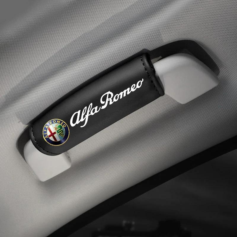 Автомобильные наклейки Для Alfa Romeo Для Alfa Romeo Giulia Stelvio Giulietta 156 159 147 Mito Кожаная накладка на крышу автомобиля Подлокотник Ручка для открывания