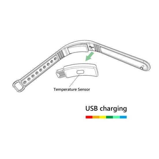 V9 Монитор температуры тела Термометр Вибрационный будильник Наручный браслет Умный браслет