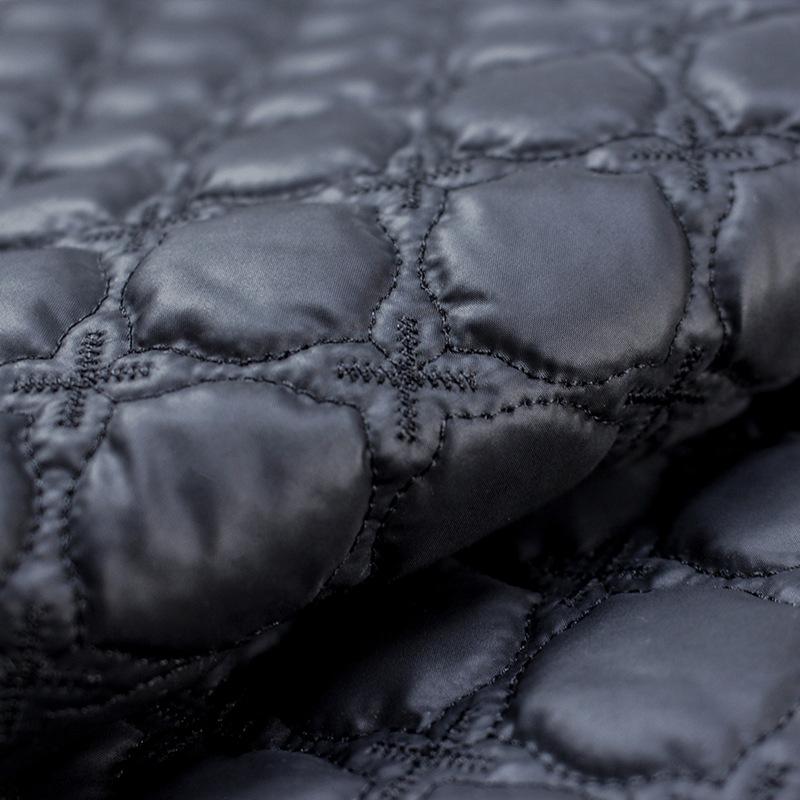 135x100см Осенне-зимняя стеганая хлопковая ткань,Черный  Для пошива куртки-пуховика  Подкладка Милая стеганая хлопковая ткань для девочек